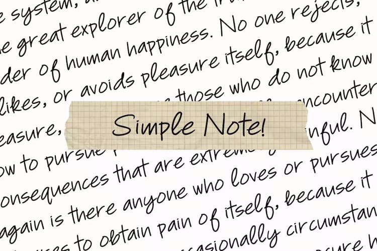 Simple Note Font