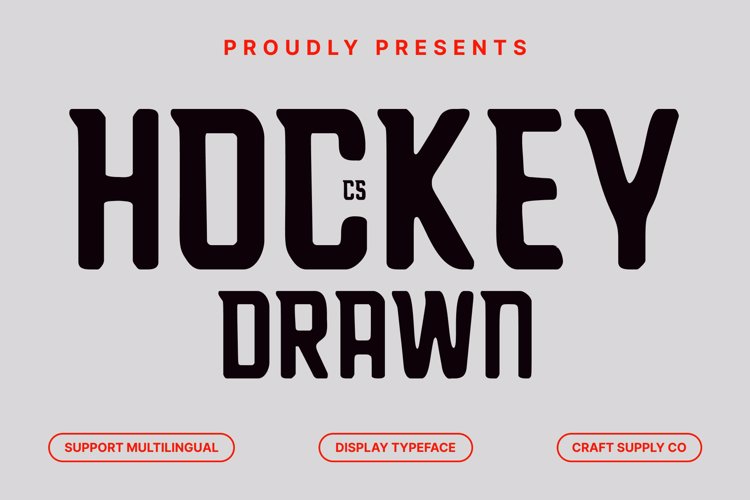 Preview of CS Hockey Drawn Font