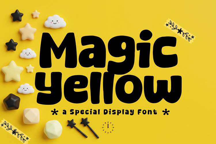 Preview of Magic Yellow Font