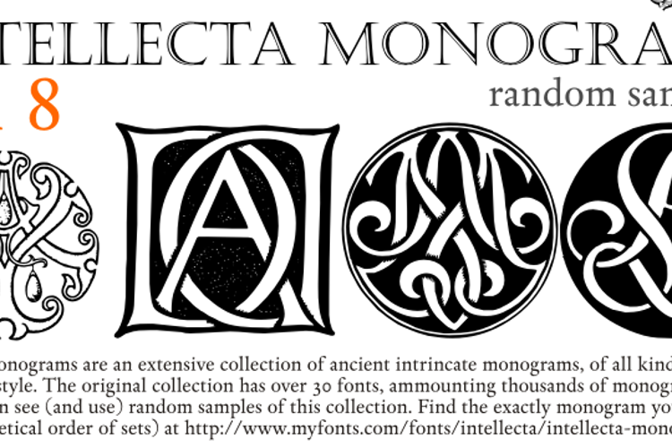 Intellecta Monograms Random Eight Font