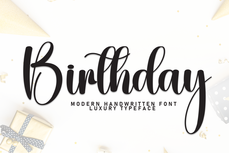Preview of Birthday Font