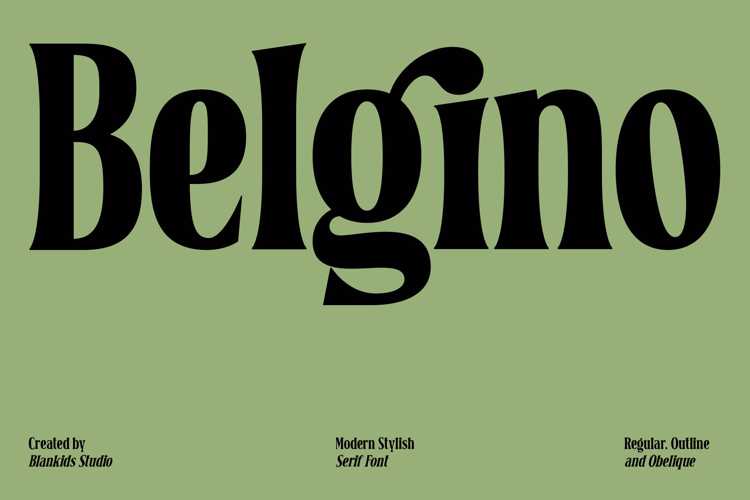 Preview of Belgino Regular Font