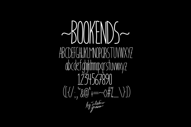 Bookends Font
