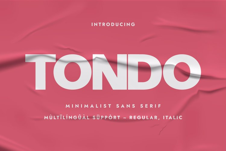 Preview of TONDO Font