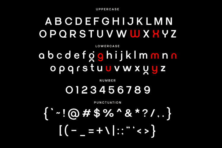 Preview of Hugos DEMO Font