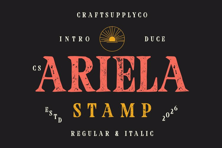 Preview of CS Ariela Stamp Font