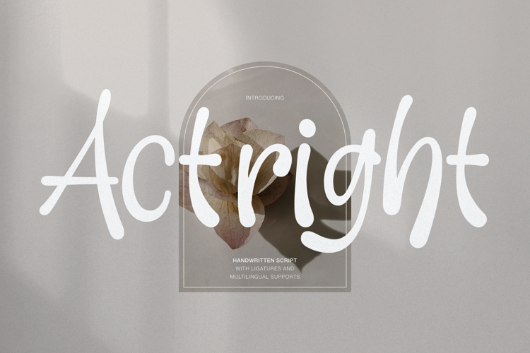 Preview of Actright Font