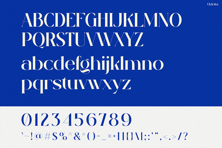 Preview of Orletta Font