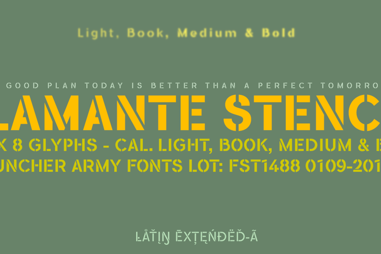 Flamante Stencil Font