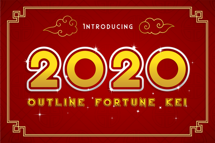 2020 Outline Fortune Kei Font