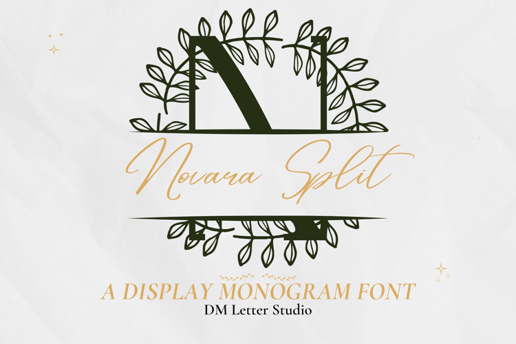 Preview of Novara Split Monogram Font