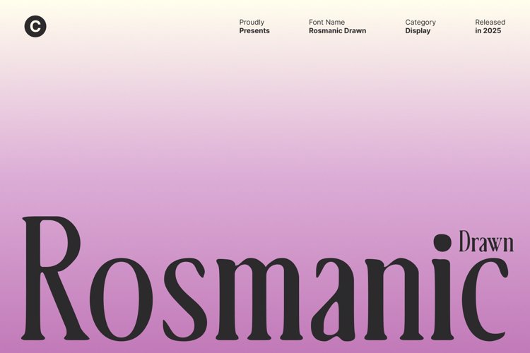 Preview of Rosmanic Drawn Font