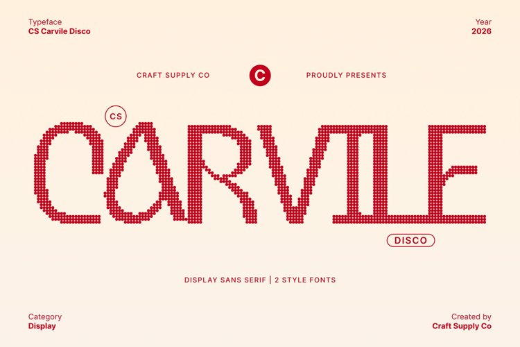 Preview of CS Carvile Disco Font