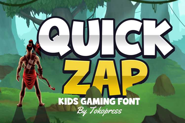 Preview of Quick Zap Font