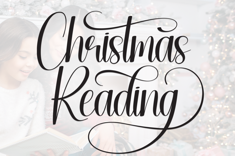 Preview of Christmas Reading Font
