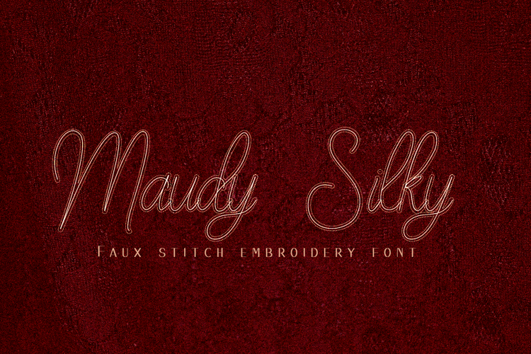 Maudy Silky Stitch Font