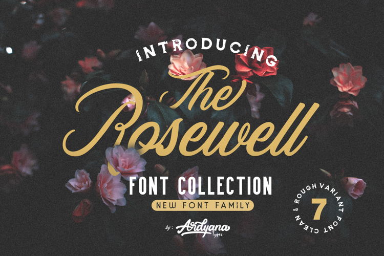 RosewellBLKRGH Demo Font