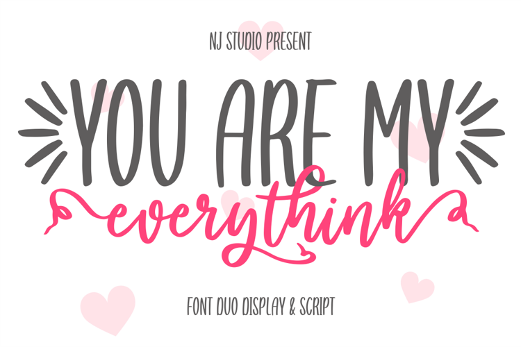 you are my everythink script Font