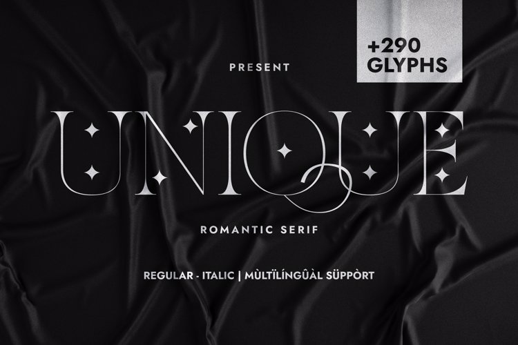 Preview of UNIQUE Font