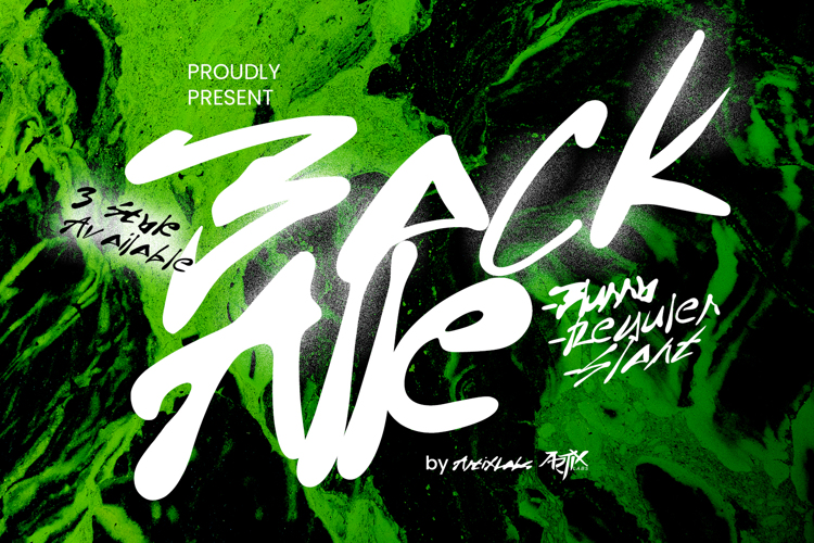Preview of Back Alle Font