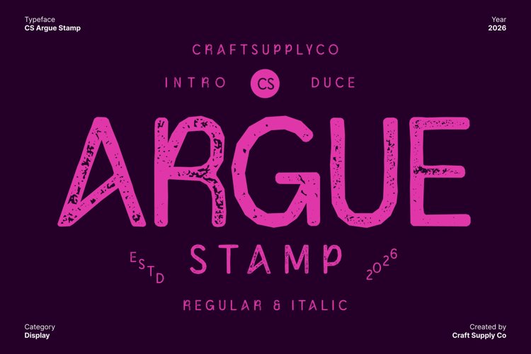 Preview of CS Argue Stamp Font