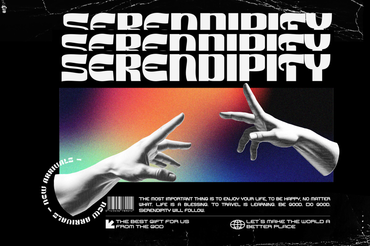 Preview of Glinty - Bold Display Font for Eye-Catching Headlines, Logos, Posters, and T-Shirt Designs