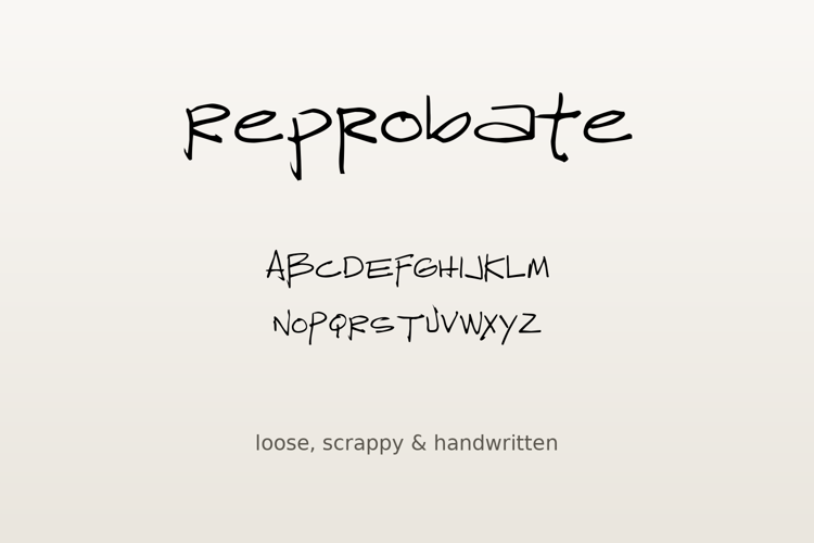 Preview of Reprobate Font