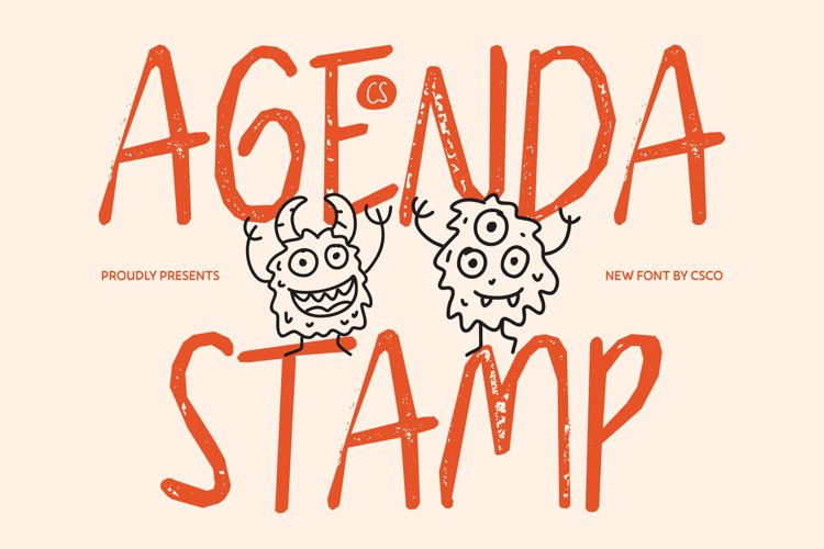 Preview of CS Agenda Stamp Font