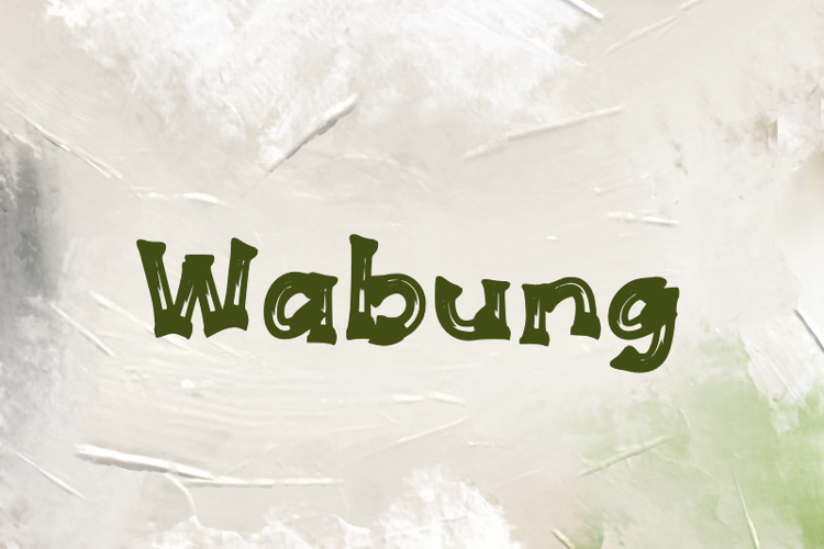 Preview of w Wabung Font