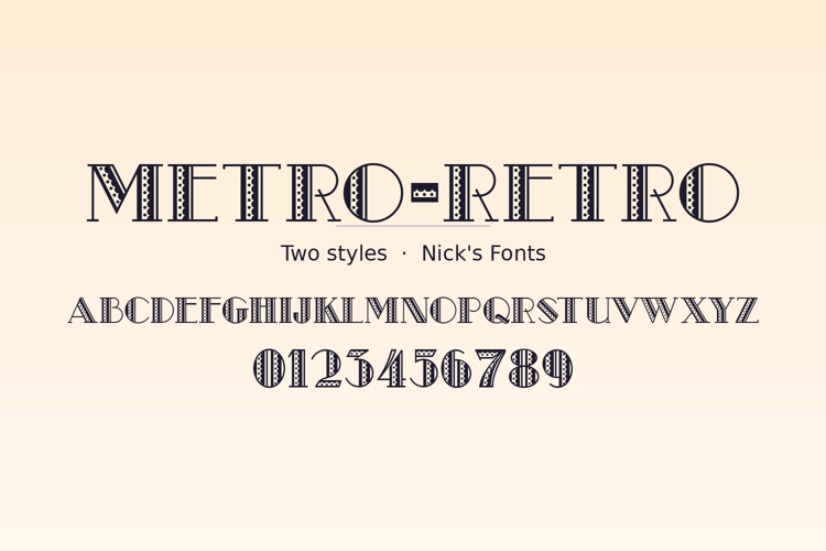 Preview of Metro-Retro Font