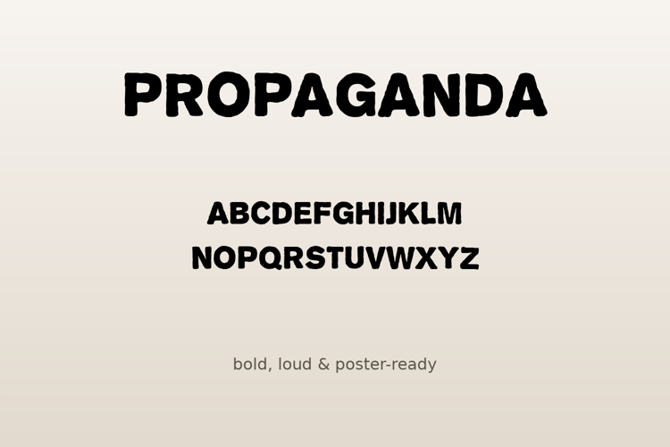 Preview of Propaganda Font
