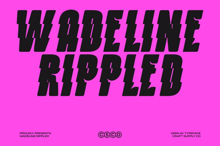 Preview of Wadeline Rippled Font