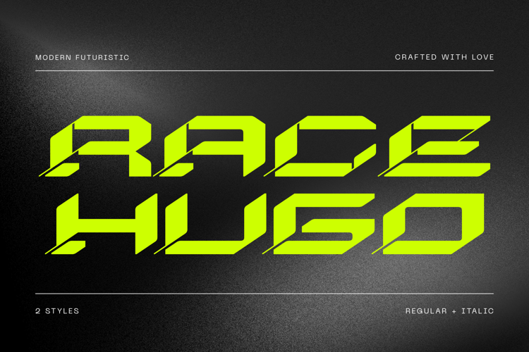 Preview of Race Hugo Font