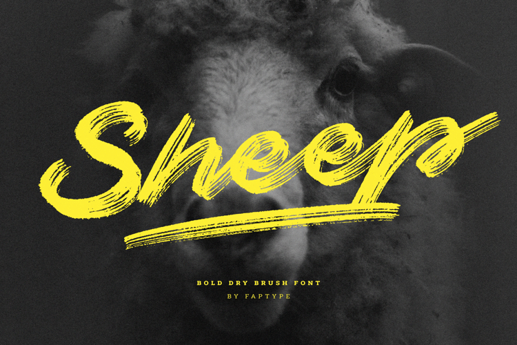 Sheep BRUSH Font