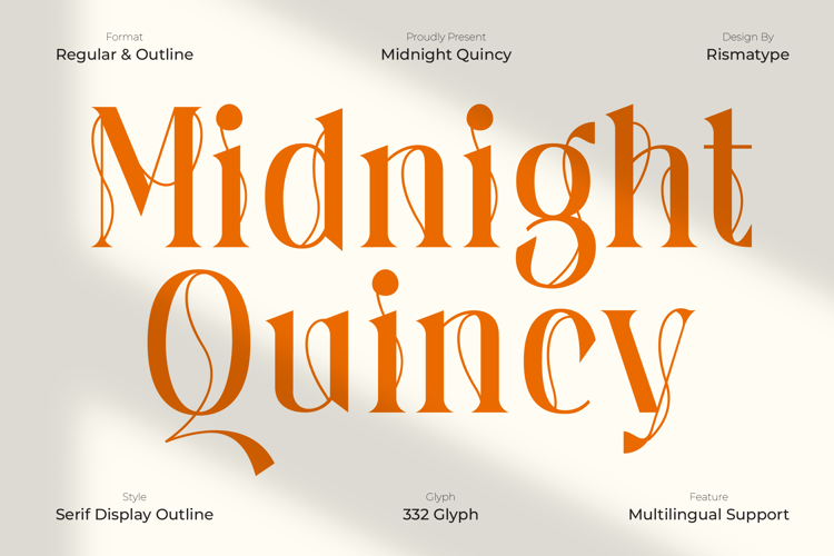 Preview of Midnight Quincy Font