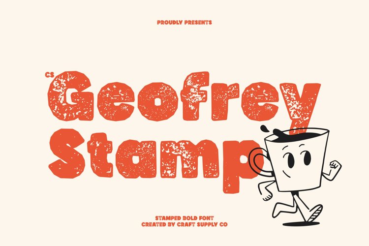 Preview of CS Geofrey Stamp Font