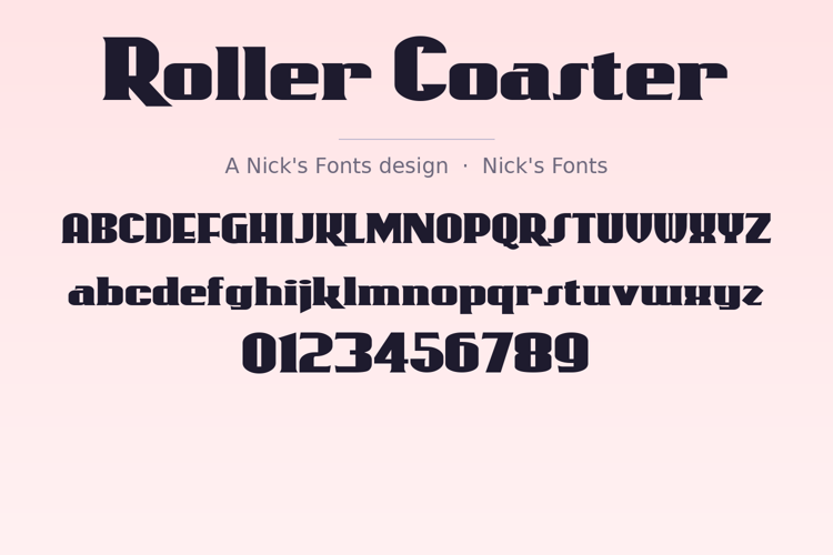 Preview of Roller Coaster Font
