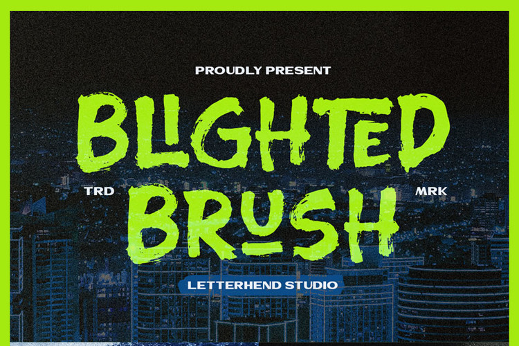 Blighted Brush Font