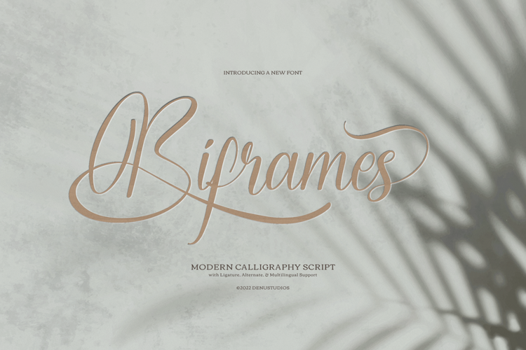 Preview of Biframes Font