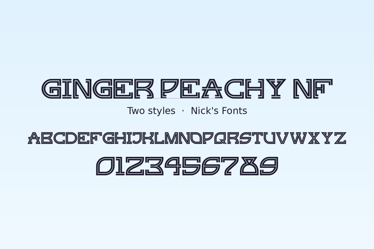 Preview of Ginger Peachy NF Font