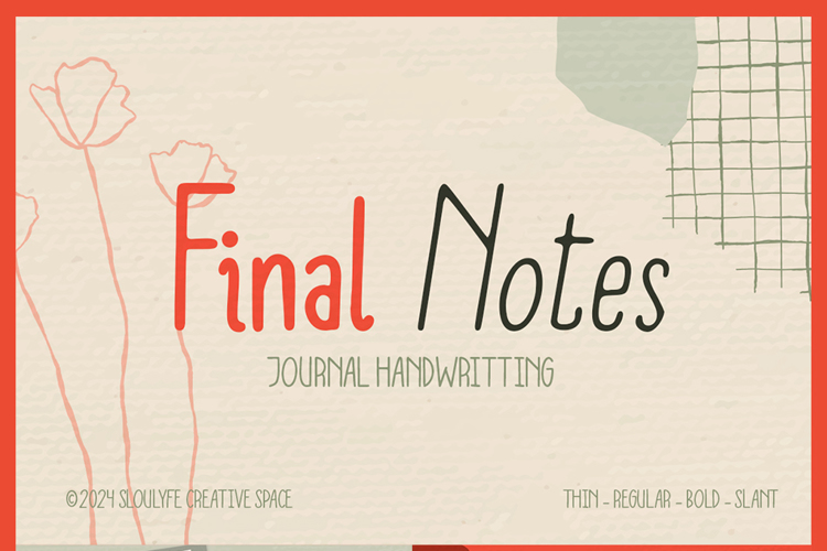 SL Final Notes Version Font