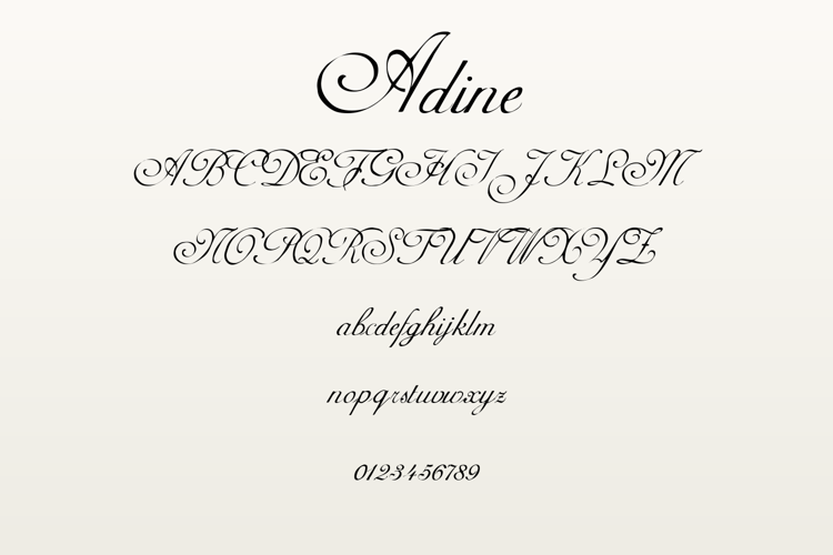 Preview of Adine Kirnberg Font