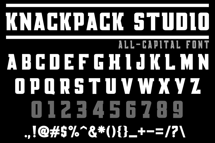 Knackpack_Std_Reg_DEMO Font