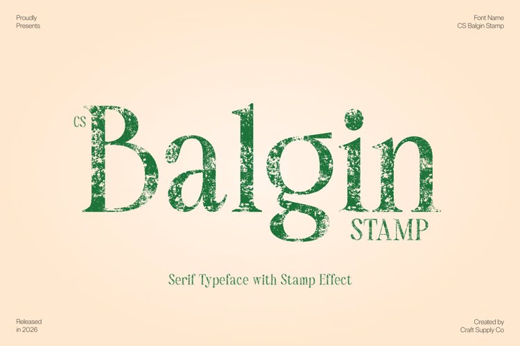 Preview of CS Balgin Stamp Font
