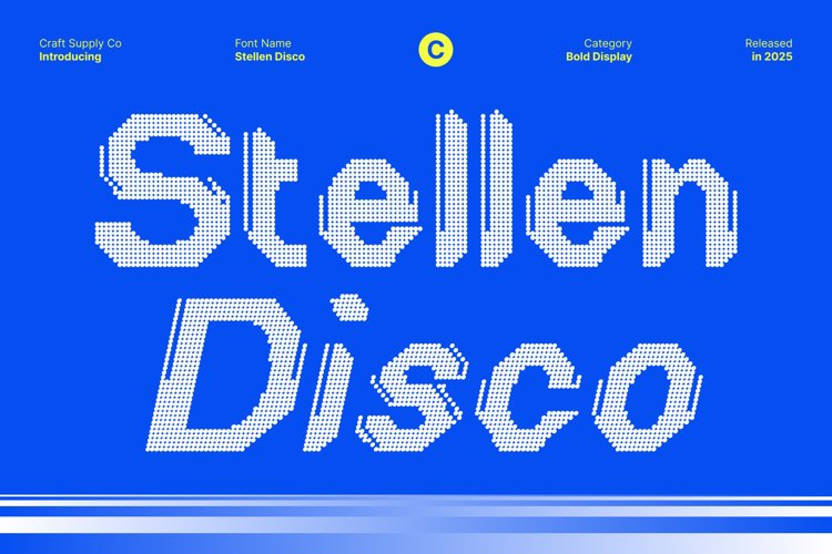 Preview of Stellen Disco Font