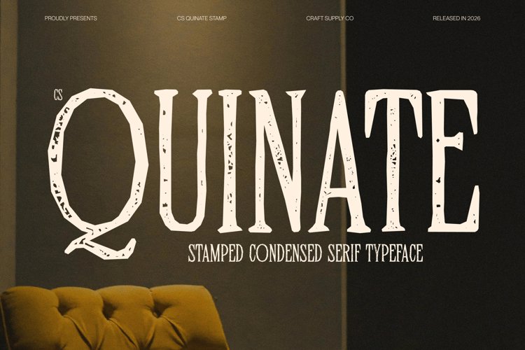 Preview of CS Quinate Stamp Font