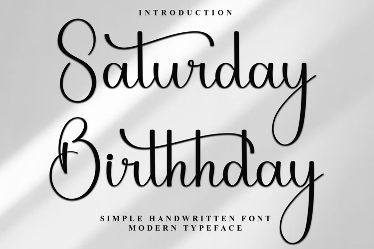 Preview of Saturday Birthday Font