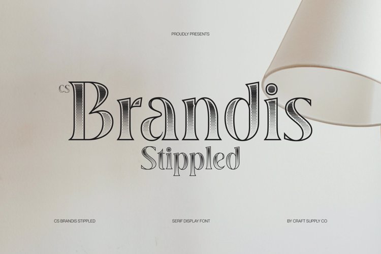 Preview of CS Brandis Stippled Font