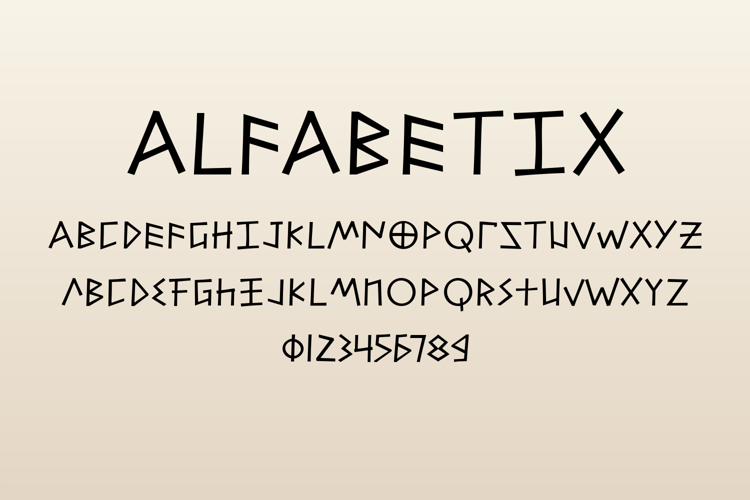 Preview of Alfabetix Font