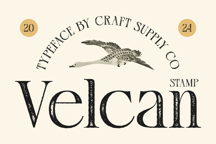 Velcan Stamp Font